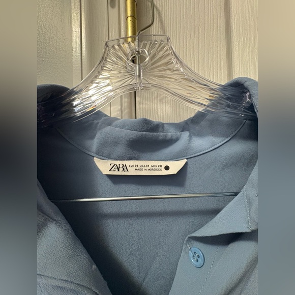 Zara Pleated Patchwork Colorblock Dress, M - Picture 4 of 5